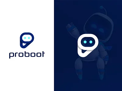 Robot logo I P logo app icon boot logo brand brand identity brandmark creative logo design flat logo letter logo logo logo design logotype minimal logo modern logo p logo robot logo software tech logo technology