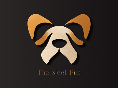 The Sleek Pup logo branding dog grooming service dog logo elegant logo logo minimalistic design
