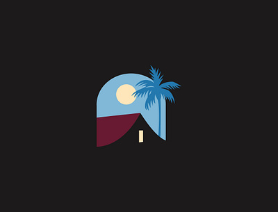 All Southern California Escrow brand identity branding california house illustration logo palm tree real estate vector