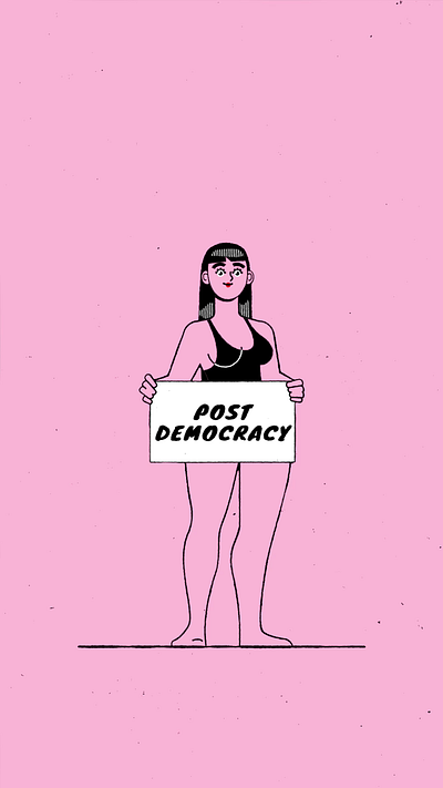 Post Democracy 2d after affects animation illustration motion vector