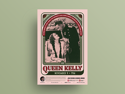 Queen Kelly: 2024 Jon Vickers Film Scoring Award design film poster graphic design poster poster art poster design