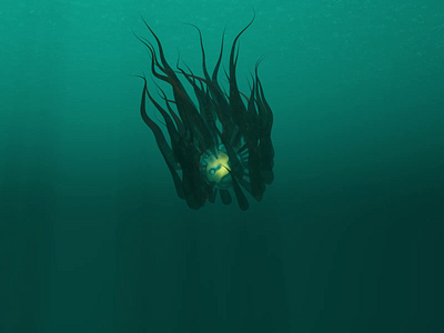 Untitled Sea Creature 3d animation c4d motion graphics rays sea underwater