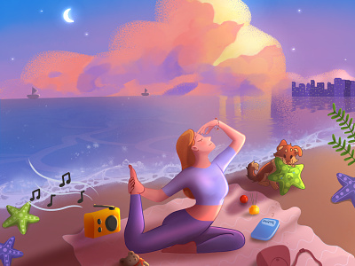 Yoga and Workout illustration 2d illustration art character character design design design illustration flat flat illustration graphic design illustration relaxing illustration ui ui illustration vector vector art vector illustration workout workout illustration yoga yoga illustration