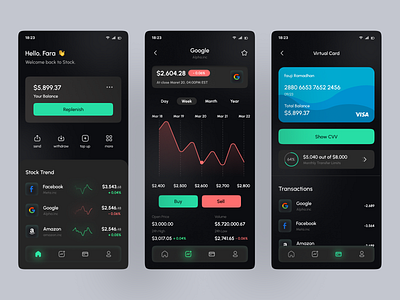 Finance Mobile App - FinUp branding graphic design ui