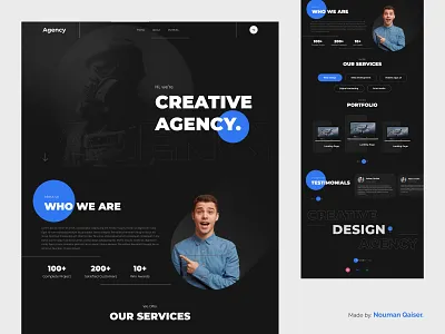 Creative Agency Design | Web Design | UI agency app color design figma icon inspiration landing page portfolio typography ui ui design ux ux design vector web web design