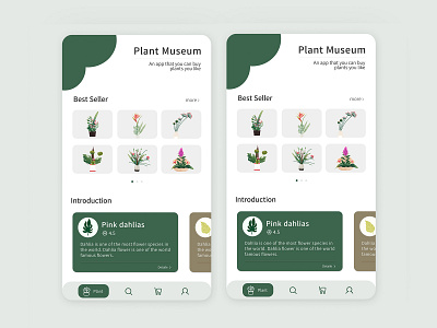Plant app app design