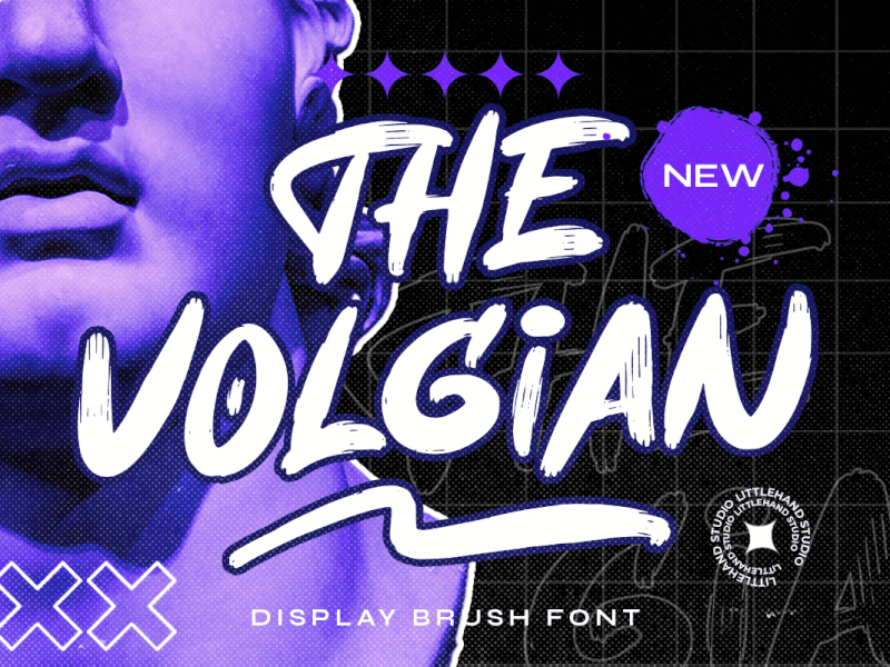 The Volgian - Display Brush font freebies title font