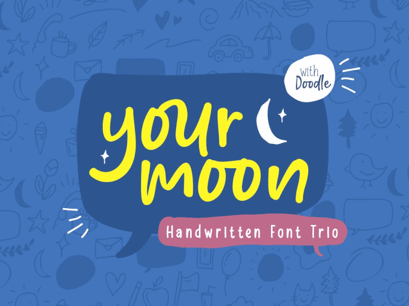 Your Moon - Fun Fonts Collection! comic cute font freebies fun handwriteen kids lettering playful script