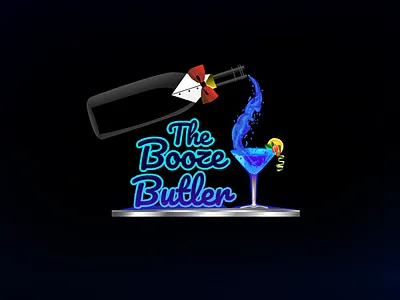 Booz Butler Wine logo design graphic design illustration logo vector