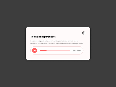 Audio Player - Pop up branding card design icon illustration joise logo popup typography ui ux