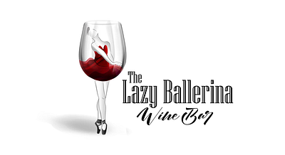 Wine logo Lazy Ballerina design graphic design illustration logo vector
