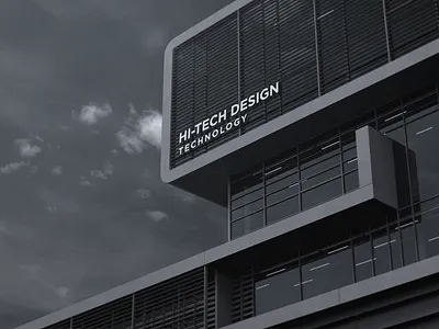 3D LOGO SIGNAGE FACADE WALL MOCK-UPS V.5 3d brand branding building exterior facade highrise identity logo mockup photorealistic presentation psd showcase sign signage template wall