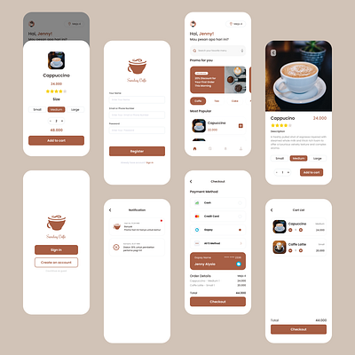Sunday Coffe - Coffe Shop Order Mobile App coffe shop ui design ui ui design uiux uiuxindonesia ux design