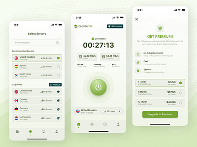 VPN App android app internet ios app mobile mobile ui mobileapp ui design uiux user interface user research ux vpn vpnapp