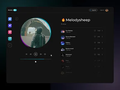 Audio player design and animation 3d animation 3d efects 3d render animation app audio player daily ui dark theme inspiration interface animation motion design music app ui challenge ui design uiux visual design web