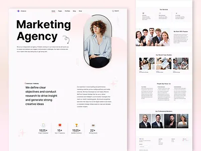 Growcoz - Marketing Agency Landing Page agency agency landing page agency website bitmatestudio branding agency business agency business web creative agency creative design creative studio digital marketing landing page marketing website simple studio uiux ux web design website website design