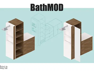 BathMOD 3d bathroom creative design digital art engineering product product design roca