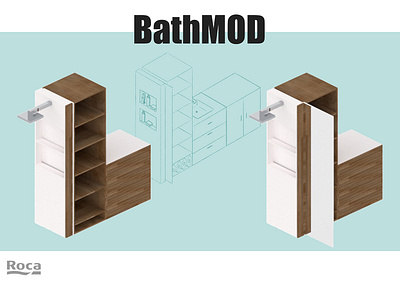 BathMOD 3d bathroom creative design digital art engineering product product design roca