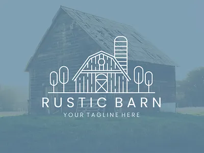 barn house logo presentation art barn design graphic design home house illustration line logo vector