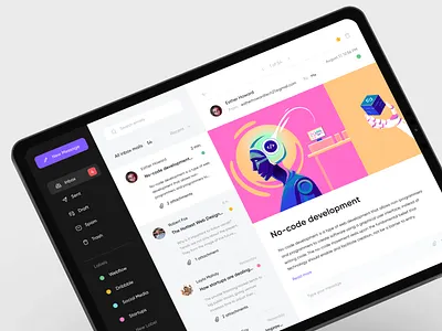 Dashboard concept design for email service clean dashboard dashboard design design flat style minimal platform design saas ui ux web application white space
