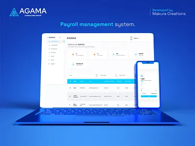 Agama : Payroll management system. agama brand design brand designer branding corporate design dashbooard design design management system payroll system ui web design web development website