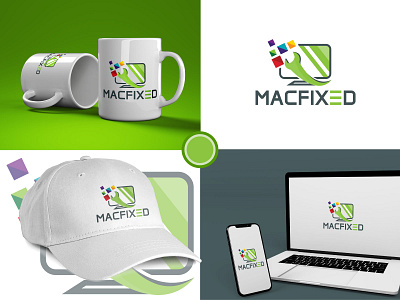 Macfixed Logo Design (Unused Concept) computer fixed logo computer logo logo logo creator logo design logo designer logo for sell logo make logo maker tech logo unused logo