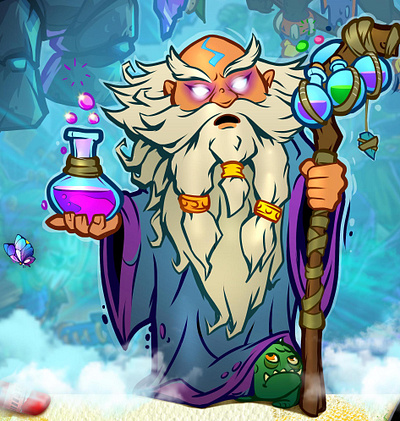 Wizard in Progress 2d 3d art design games illustration