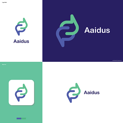 Aaidus - Brand Identity Logo Design app icon brand identity branding creative logo letter logo logo design logo designer logo folio logo mark minimalist logo modern logo visual identity