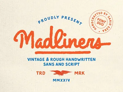 Madliners — Rough Font Duo bold download font handwriting font handwritten pixelbuddha retro retro font rought font rpugh sans sans serif font script script font serif textured type typeface typography vintage