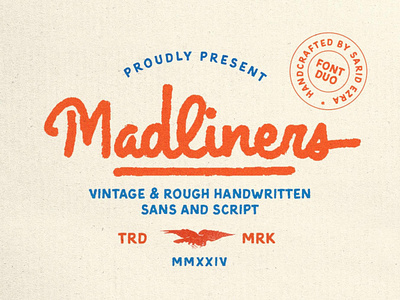 Madliners — Rough Font Duo bold download font handwriting font handwritten pixelbuddha retro retro font rought font rpugh sans sans serif font script script font serif textured type typeface typography vintage