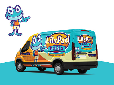 Mascot Design | Vehicle Wrap Design brand designer cartoon mascot cute mascot frog mascot home service designer illustration logo design logo designer mascot mascot designer pool company logo pool company mascot pool company wraps truck wraps van wrap design van wraps vehicle wraps wrap wrap design wraps