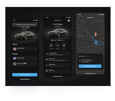 Car Sharing Feature - Mobile application android app design ios mobile prototype ui user interface ux