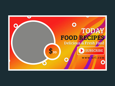 Food Recipes Youtube Thumbnail design facebook facebook post graphic design instagram social social media web banner