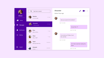 Daily UI Challenge (Day 13 - Direct Message) design ui