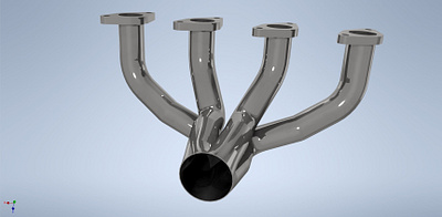 Exhaust manifold 3d graphic design