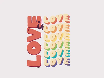 Love is Love design draw font graphic design illustration love pride print procreate typography