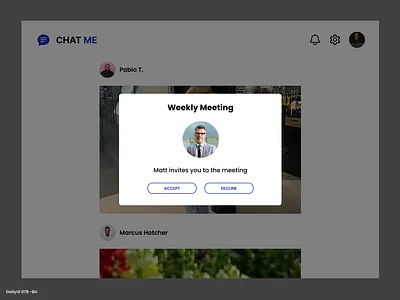 Daily UI #078 - Pending Invitation 78 app daily ui dailyui design invitation pending pending invitation pop up ui web design