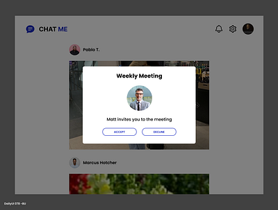 Daily UI #078 - Pending Invitation 78 app daily ui dailyui design invitation pending pending invitation pop up ui web design