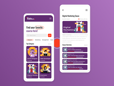 Learning Raincom app graphic design learning mobile research typography ui user interface ux