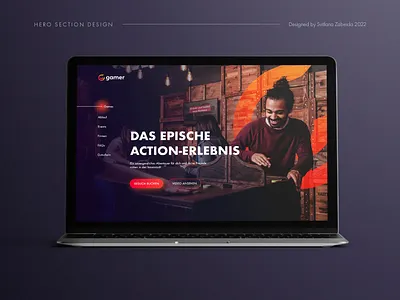 Hero section - Web site Gamer game gamer games graphic design hero herosection landing landingpage lp mainpage page webdesign