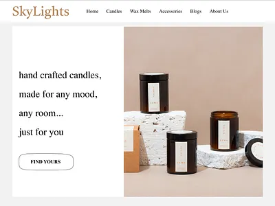 SkyLights Hero Design candles dailyui design graphic design hero section web design