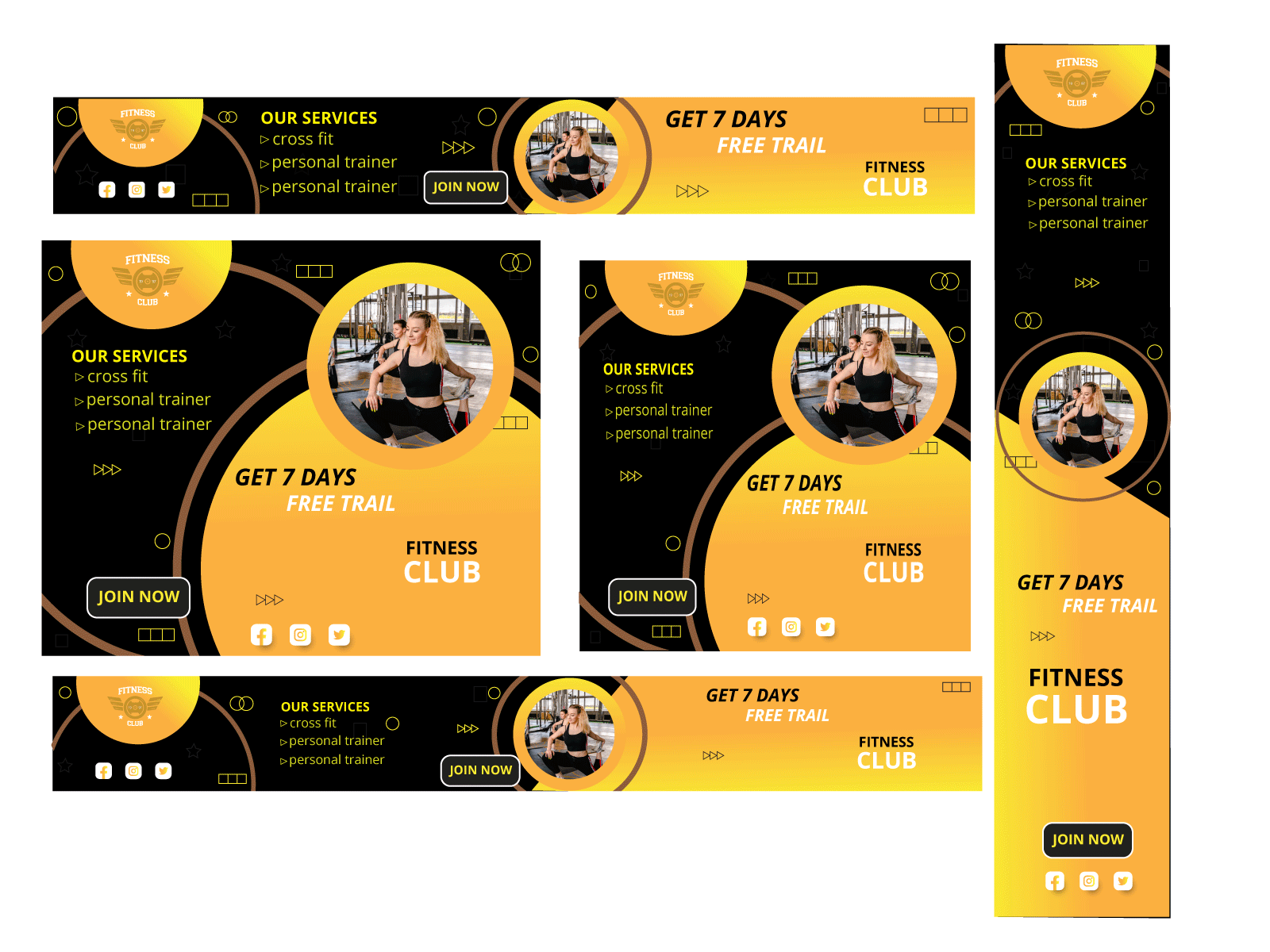 Gym Ads Banner Design advertising banner branding design graphic design gym banner illustration