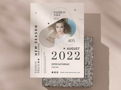 Fashion Sale Flyer a4 advertisement ai clean discount fashion show leaflet marketing poster promotion psd retail sale shop store trend