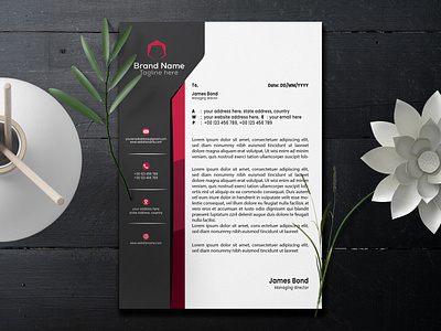 Letterhead Design Corporate banner brandidentity branding brochure company corporate design cv design creative design ideas design inspiration flyer graphic design letterhead design minimal minimalist resume stationery template typography web banner