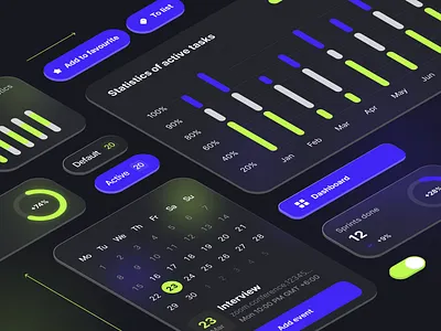 Concept of elements for admin platform admin desktop hr neon platform system