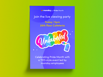 Pride Month 2022 branding design illustration labels monday design monday.com poster pride pride month sticker sheet stickers unlabeled