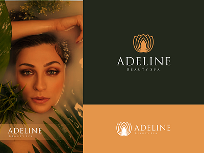 ADELINE BEAUTY SPA branding design flat graphic design icon illustration logo typography ui vector