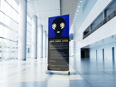 Roll Up Banner for video contest @ Uni branding graphic design logo