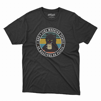 I Hate Morning People or Mornings or People Coffee Cat T-Shirt graphic t shirt graphic t shirt design retro vintage t shirt summer t shirt summer t shirt design t shirt t shirt design vintage t shirt vintage t shirt design