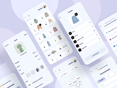 Size It - Clothing Size Tracker app app design brand care clothes design garments labels measurements mobile size ui ux
